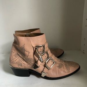 Chloe Susanna booties - pink/silver - 37.5